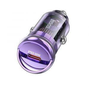 HOCO car charger Type C PD30W Z53 SIGHT transparent purple