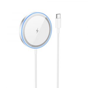 HOCO wireless charger compatybile with MagSafe 15W Quick CW53 silver