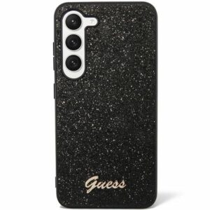 Original faceplate case GUESS GUHCS24LHGGSHK for Samsung S24 Ultra (Glitter  Script / black)