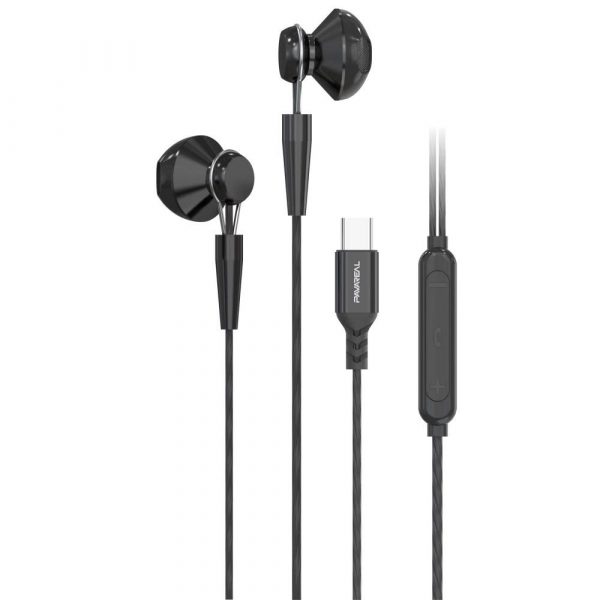 PAVAREAL wired earphones with micro Type C PA-M10C black [DAC]