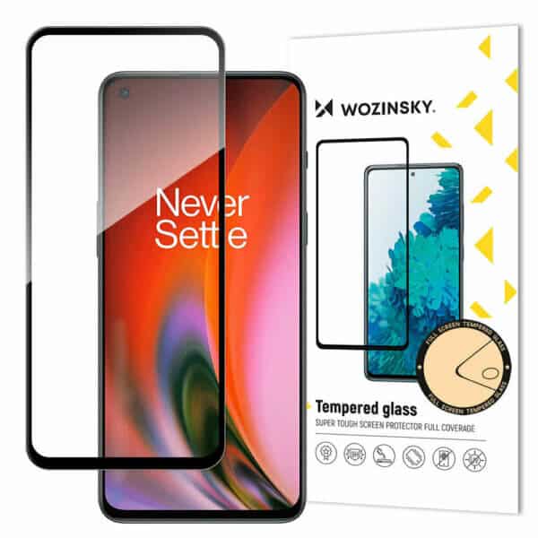 Wozinsky Super Tough Full Glue Full Face Tempered Glass Μαύρο (OnePlus Nord 2 5G)