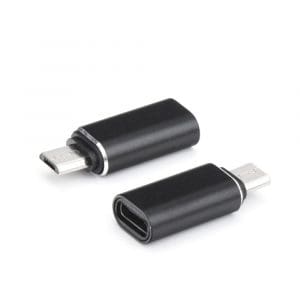 Adapter charger Type C to Micro USB black