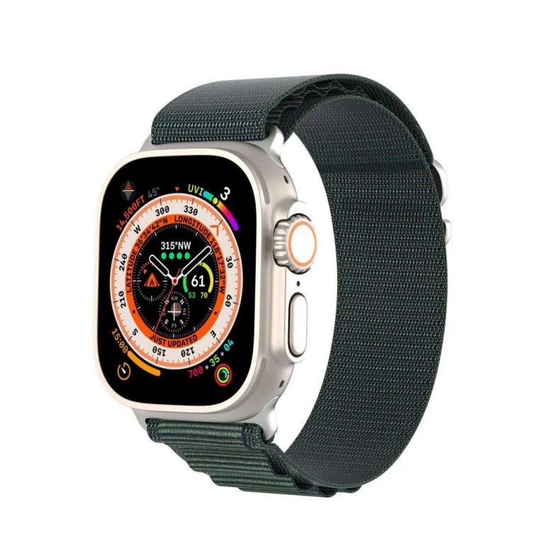 DUX DUCIS GS - woven nylon strap for Apple Watch 42/44/45/49mm olive