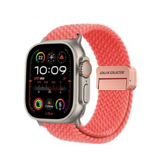 DUX DUCIS Mixture Pro - stretchable braided strap for Apple Watch 42/44/45/49mm guava