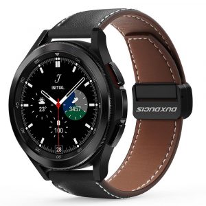 DUX DUCIS YA - genuine leather strap for Samsung Galaxy Watch / Huawei Watch / Honor Watch (20mm band) black