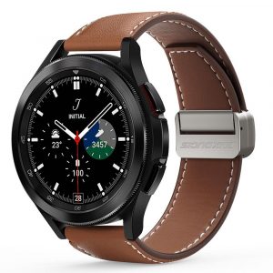 DUX DUCIS YA - genuine leather strap for Samsung Galaxy Watch / Huawei Watch / Honor Watch (22mm band) brown