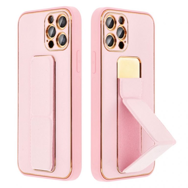 LEATHER Case Kickstand for SAMSUNG Galaxy A05 pink