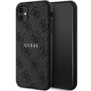 Original faceplate case GUESS GUHMN61G4GFRK for iPhone 11 (Compatible with Magsafe / 4G Ring classic logo / black)