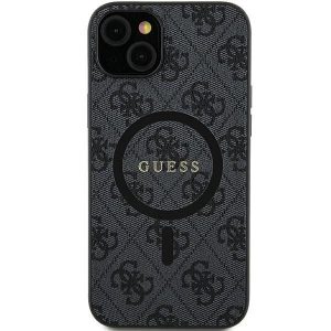 Original faceplate case GUESS GUHMS24MG4GFRK for Samsung S24 Plus (Compatible with Magsafe / 4G Ring classic logo / black)