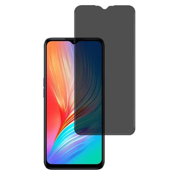 TechWave 5D Full Glue Privacy Tempered Glass for Xiaomi Redmi 9 / Poco M3 / 9C / 9T black