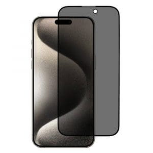 TechWave 5D Full Glue Privacy Tempered Glass for iPhone 15 Plus black