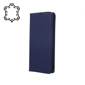 TechWave Pure Leather case for iPhone 14 Pro Max navy blue