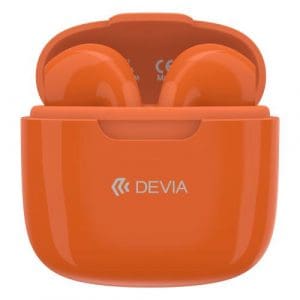 True Wireless Bluetooth Earphones Devia K1 EM057 Kintone Orange