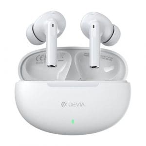 True Wireless Bluetooth Earphones Devia K2 EM060 Kintone White