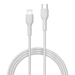 USB 2.0 Cable Devia EC150 USB C to Lightning PD 27W 1m Kintone White