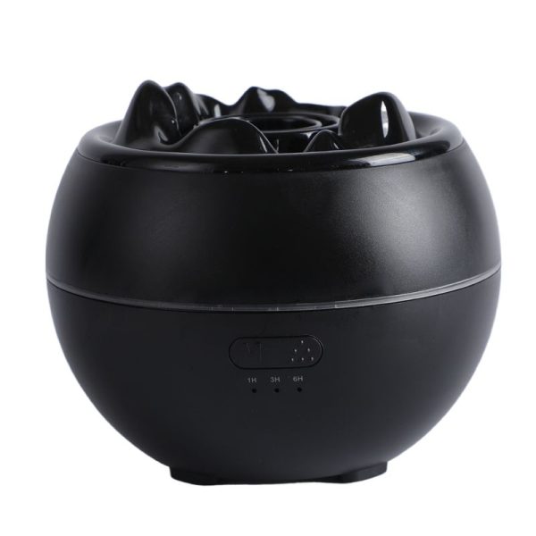 Colorful flame aromatherapy machine / humidifier / diffuser Art Deco model SSP-A13 black