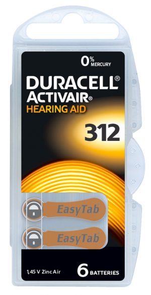 DURACELL μπαταρίες ακουστικών βαρηκοΐας Activair 312