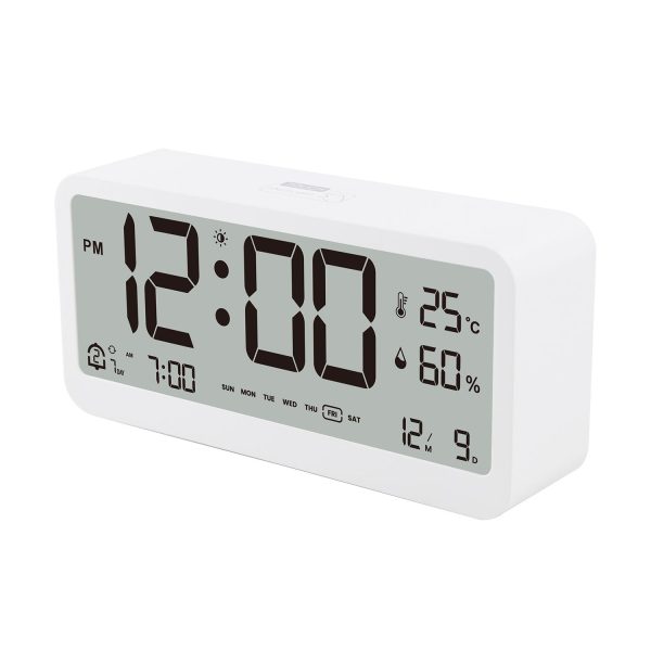 Electronic desk clock with weather station