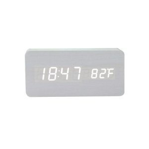 Electronic desk clock with weather station