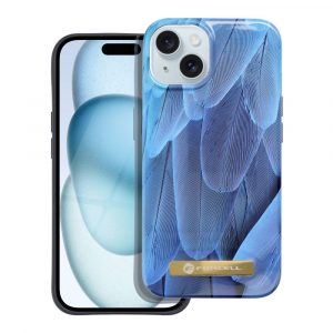 FORCELL F-PROTECT Mirage case compatible with MagSafe for IPHONE 15 PRO blue bird