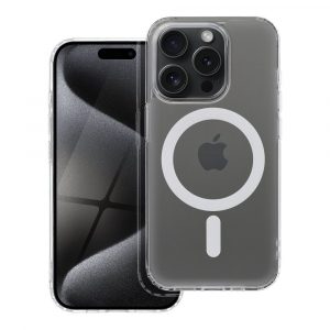 Frost Mag Cover compatible with MagSafe for IPHONE 15 PRO MAX transparent