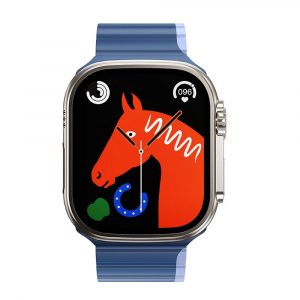 HOCO magnetic silicone strap for Apple Watch 42 / 44 / 45 / 49 mm AS102 dark blue with light blue