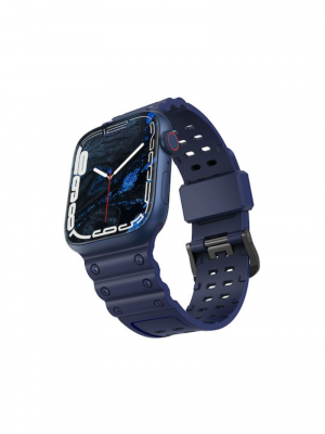 Hurtel Triple Protection Λουράκι Ανοξείδωτο Ατσάλι Navy Μπλε (Apple Watch 42 44 45mm)