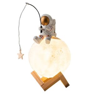 Moon table lamp / humidifier ASTRONAUT sitting Art Deco (model 5) AFSH