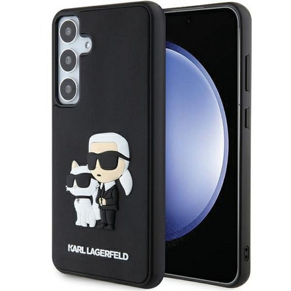 Original faceplate case KARL LAGERFELD KLHCS24S3DRKCNK for SASMSUNG S24 (3D RUBBER KC NFT) black