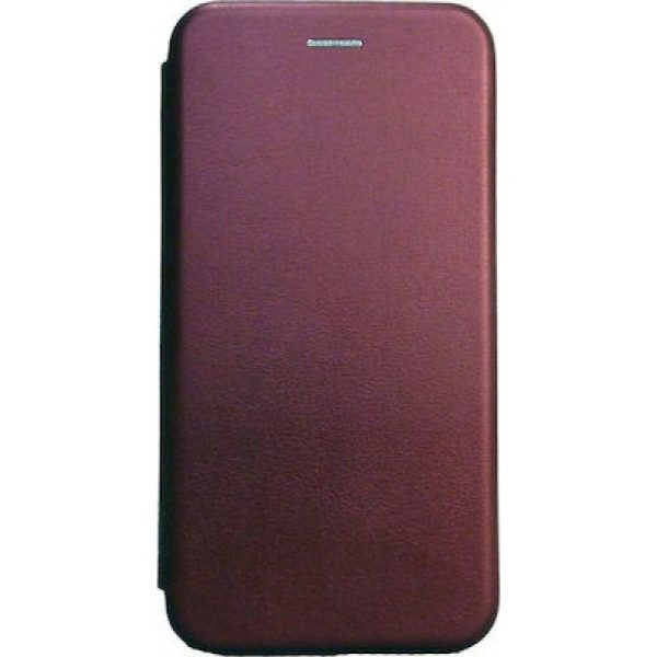 TechWave Curved Book case for iPhone 15 Pro burgundy