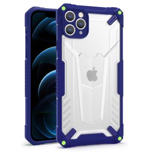 TechWave Hybrid Armor case for iPhone 13 Pro Max navy blue / lime