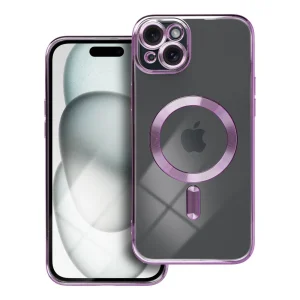 TechWave Magsafe Clear case for iPhone 15 Plus purple