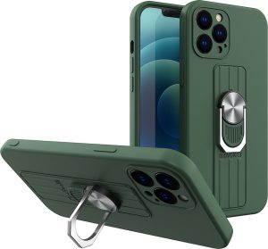 TechWave Ring Silicone case for iPhone 12 Pro Max forest green