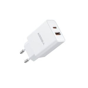 VEGER travel charger USB A + Type C QC3.0 PD 30W VLS302U white