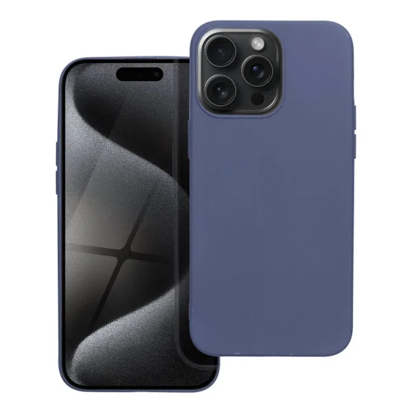 TechWave Matt case for iPhone 15 Pro Max navy blue