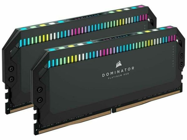 CORSAIR RAM DIMM XMS5 KIT 2x32GB CMT64GX5M2B6000Z30, DDR5, 6000MHz, LATENCY 30-36-36-76, 1.4V, DOMINATOR PLATINUM RGB, DUAL PROFILE INTEL XMP & AMD EXPO, RGB LED, HEATSPREADER BLACK, LTW.