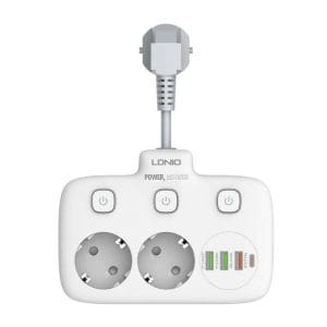 Τελευταίες αφίξεις Ldnio Πολύπριζο 2 Θέσεων με Διακόπτη και 3 USB Λευκό 6