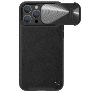 Nillkin Camshield Leather Back Cover Πλαστικό Δερματίνης Μαύρο (iPhone 14 Pro Max)