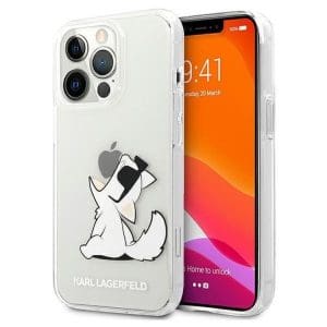 Original faceplate case KARL LAGERFELD for iPhone 13 PRO CHOUPETTE EAT TRANSPARENT  KLHCP13LCFNRC
