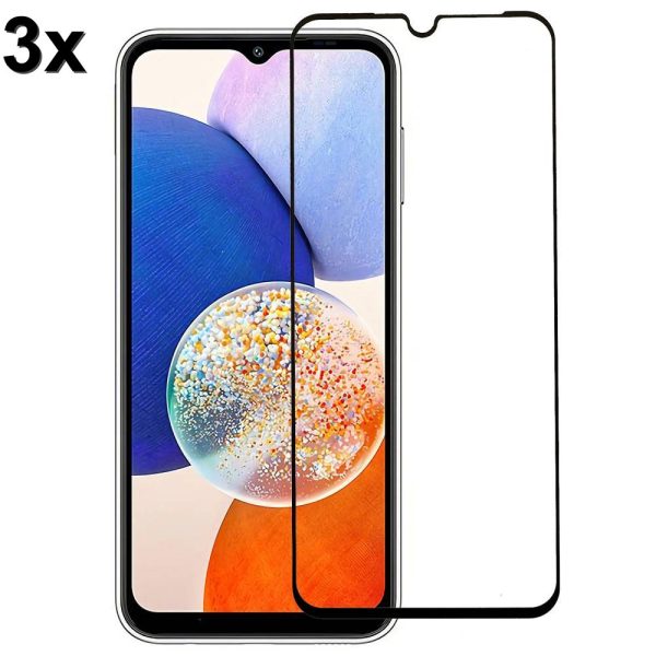 TechWave 5D Full Glue Tempered Glass for Samsung Galaxy A14 4G / 5G black (Σετ 3 τεμαχίων - bulk)