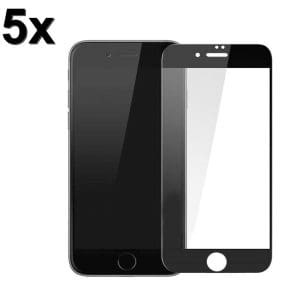 TechWave 5D Full Glue Tempered Glass for iPhone 7 / 8 / SE 2020 / SE 2022 black (Σετ 5 τεμαχίων - bulk)