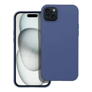 TechWave Soft Silicone case for iPhone 15 Plus navy blue