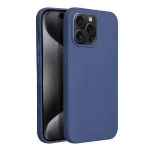 TechWave Soft Silicone case for iPhone 15 Pro Max navy blue