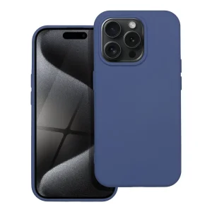 TechWave Soft Silicone case for iPhone 15 Pro navy blue