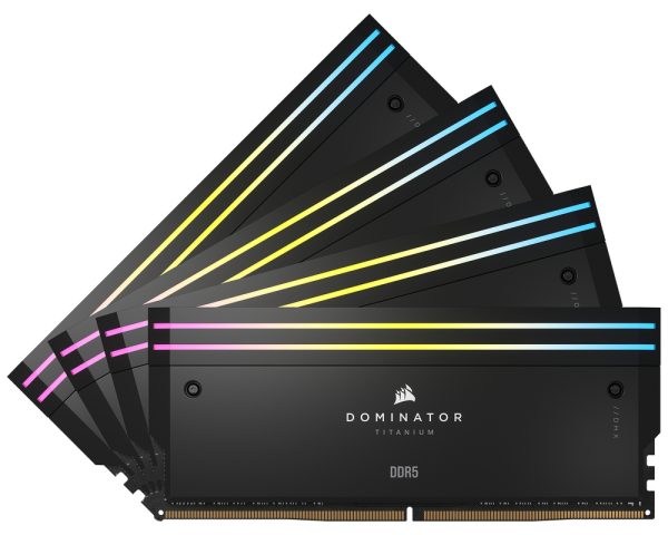 CORSAIR RAM DIMM XMS5 KIT 4x24GB CMP96GX5M4B6400C32, DDR5, 6400MHz, LATENCY 32-40-40-84, 1.4V, DOMINATOR TITANIUM, XMP 3.0, RGB LED, BLACK, LTW.