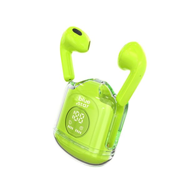 BLUE STAR wirelles earphones TWS Transparency Fi22 green