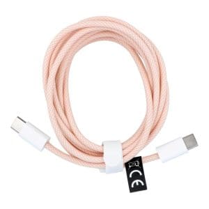 Cable Type C to Type C Power Delivery PD 60W 3A C263 pink 2 m