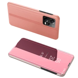 Clear View Case for Xiaomi Redmi Note 12 Pro+ flip cover pink