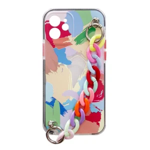 Color Chain Case gel flexible elastic case cover with a chain pendant for Xiaomi Redmi Note 10 5G multicolour  (4)
