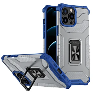 Crystal Ring Case Kickstand Tough Rugged Cover for iPhone 12 Pro Max blue
